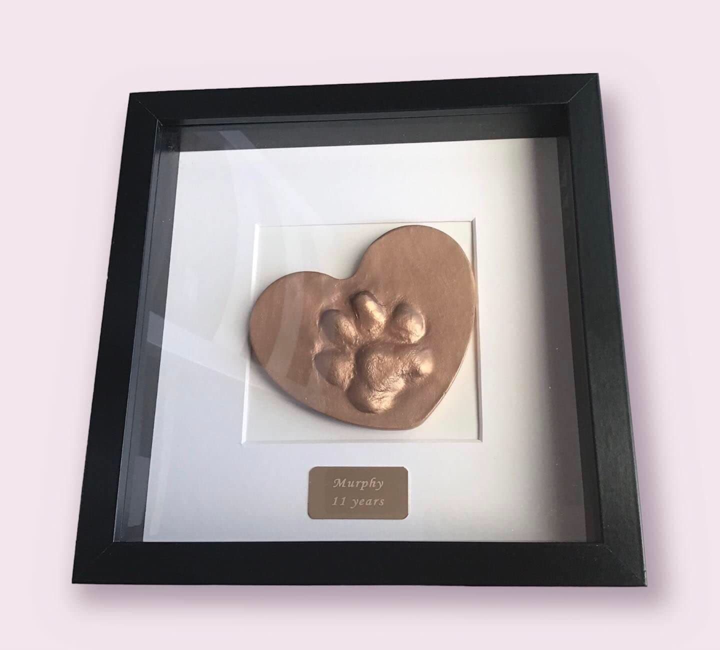 Pet paw print cast